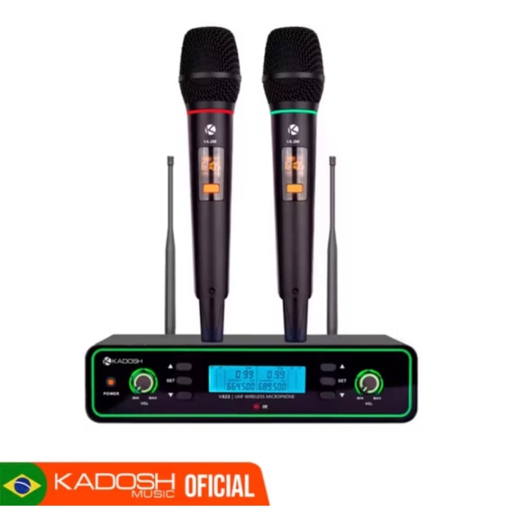 Microfone sem fio Profissional Kadosh K-422m UHF (Igreja, Palestra,Teatros e auditórios) Anatel