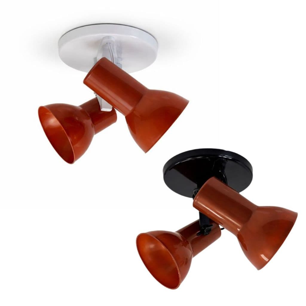 Luminária de Teto Moderna com Foco Duplo Ajustável 4 Cores 110/220v