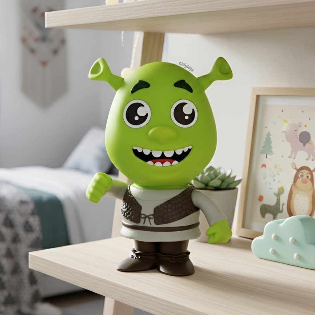 Boneco Shrek de Vinil Colecionável Fandom box Oficial Licenciado Presente Legal Criativo