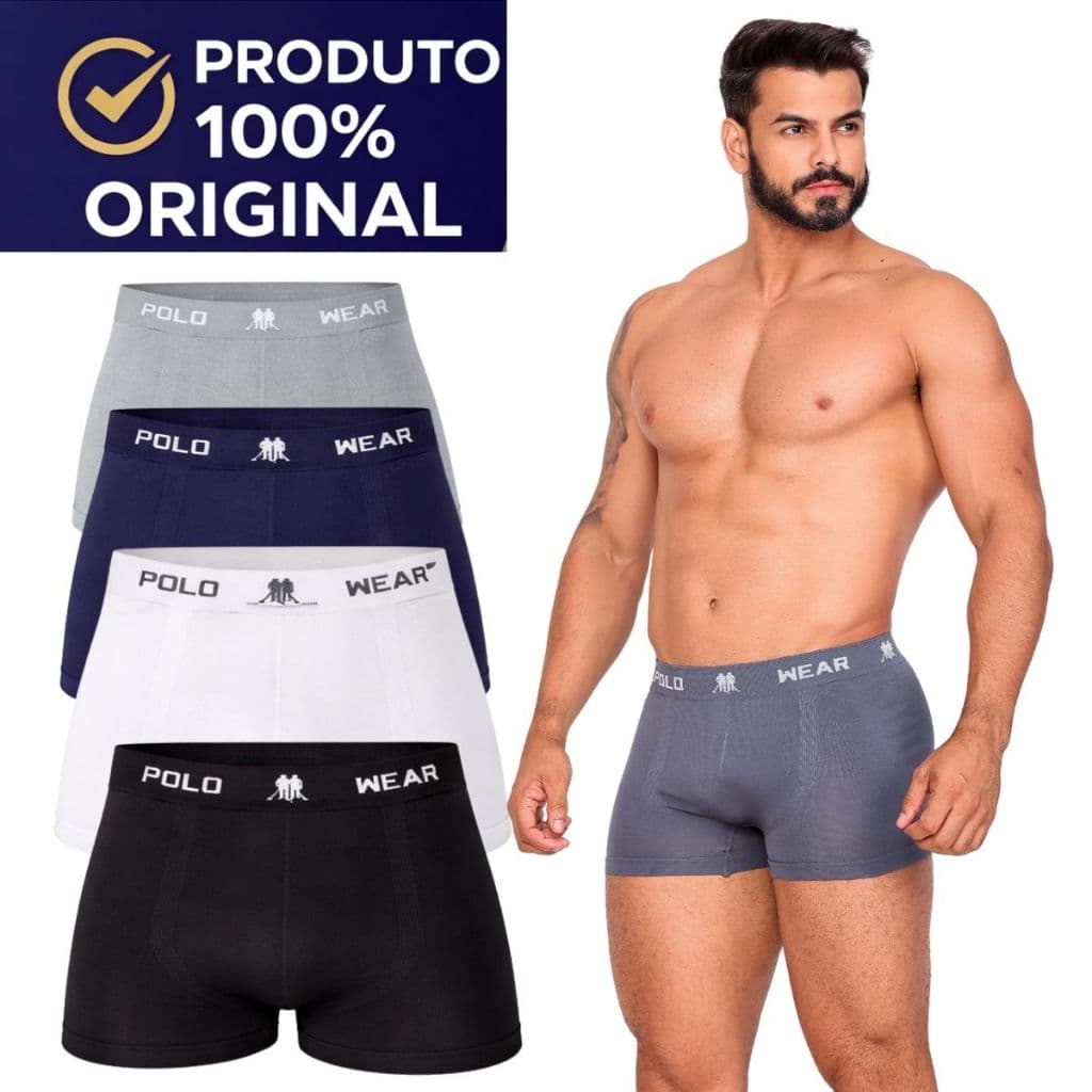 Cueca Boxer Masculina Microfibra Sem Costura Confortável Respirável Lisa Toque Suave Tam P M G