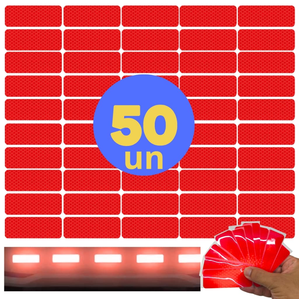 50 Adesivos Refletivo Segurança Capacete Moto Elétrica Bike Bicicleta Automotivo