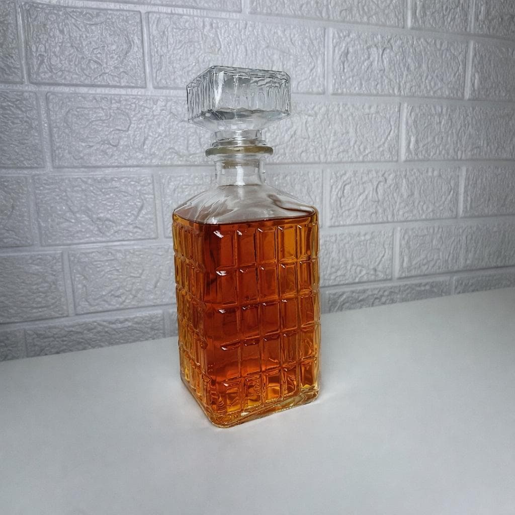 Garrafa de Vidro 1 Litro Licoreira de Whisky Licor Retro Super Luxo Premium