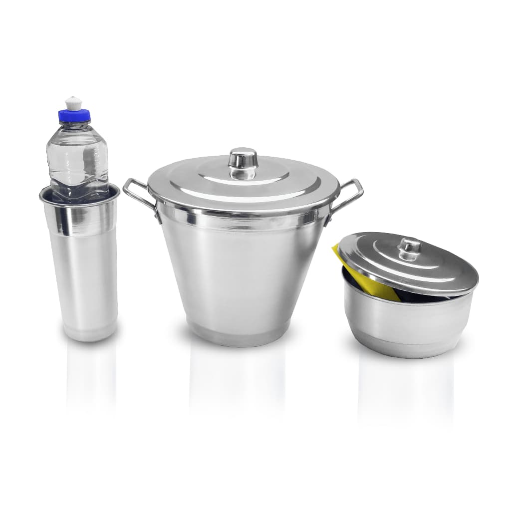 KIT DE PIA EM ALUMINIO - 3 PEÇAS