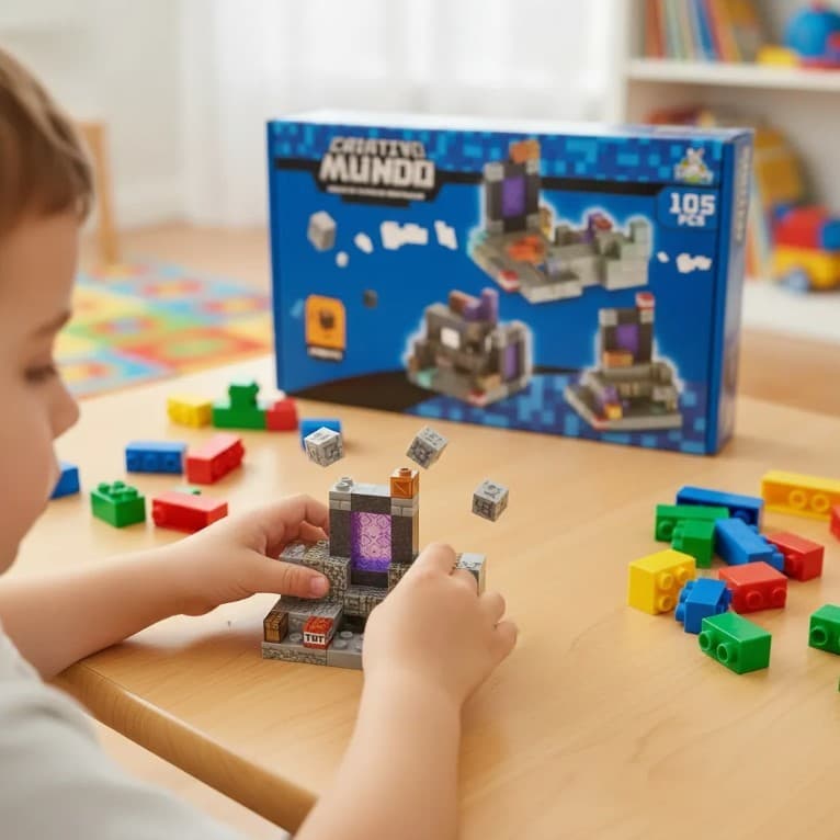 Mundo Criativo Construção 105 Peças - Brinquedo Educativo