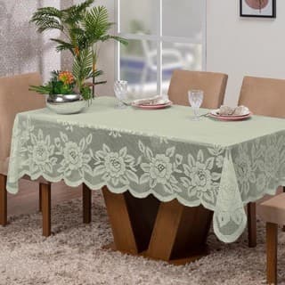Toalha De Mesa Rendada 6 Lugares 2,30 X 1,50 Cozinha Decoração Luxo