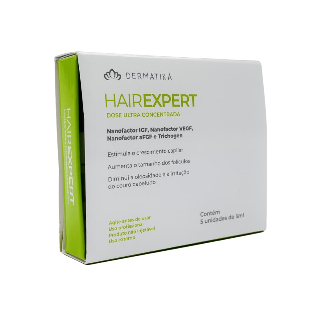 Hair Expert Fluido Capilar Monodose 5 Ampolas de 5ml Dermatika Pos Procedimento