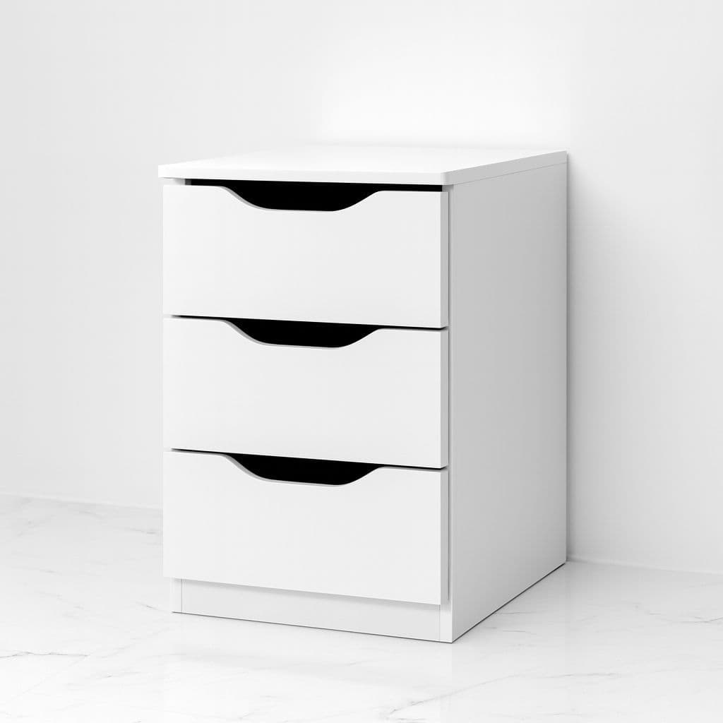 Gaveteiro Organizador com 3 Gavetas em Madeira Design Moderno