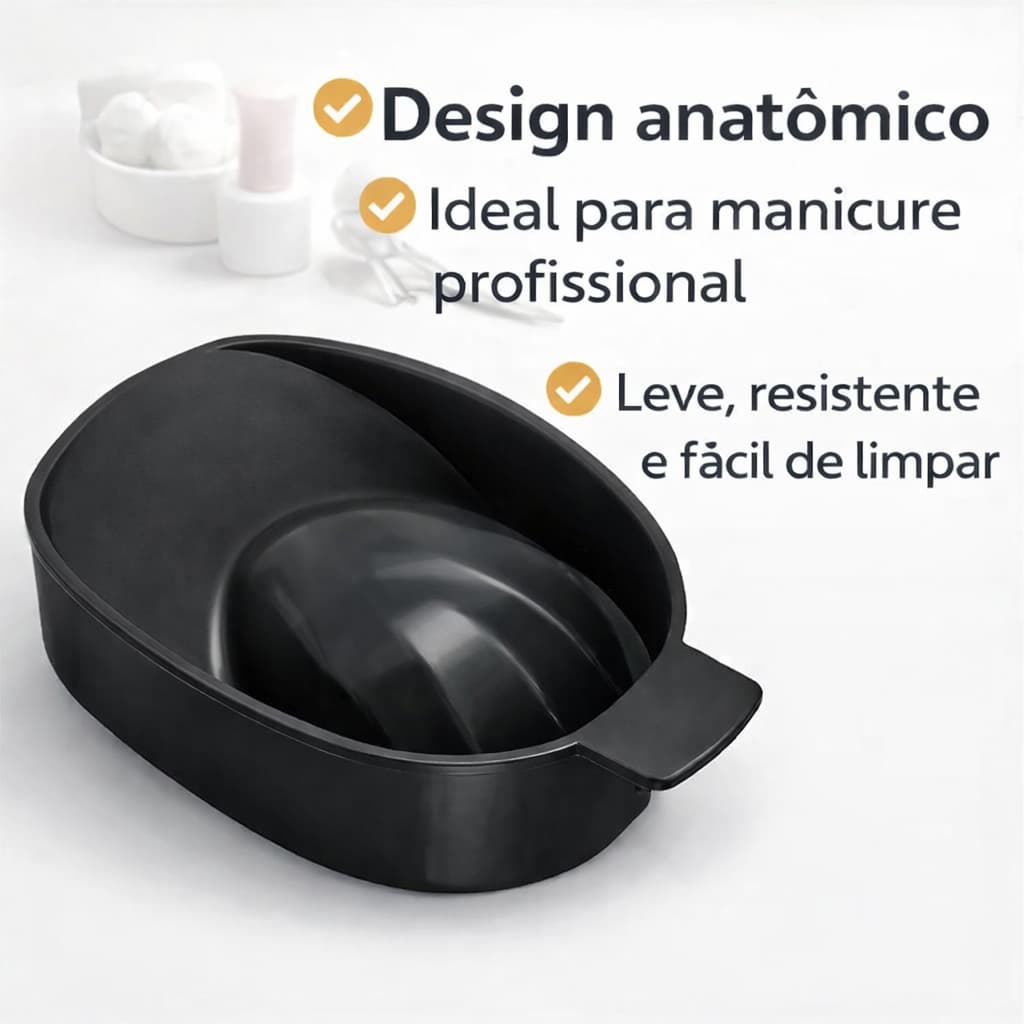 Bacia Anatômica para Manicure e Cutícula – Profissional, Leve e Resistente
