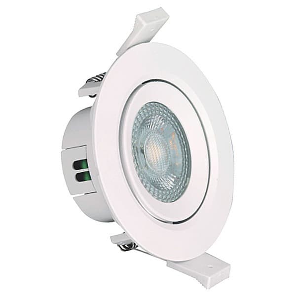 Spot De Embutir Redondo Cor Branco Led 7w 3000k Branco Quente Bivolt