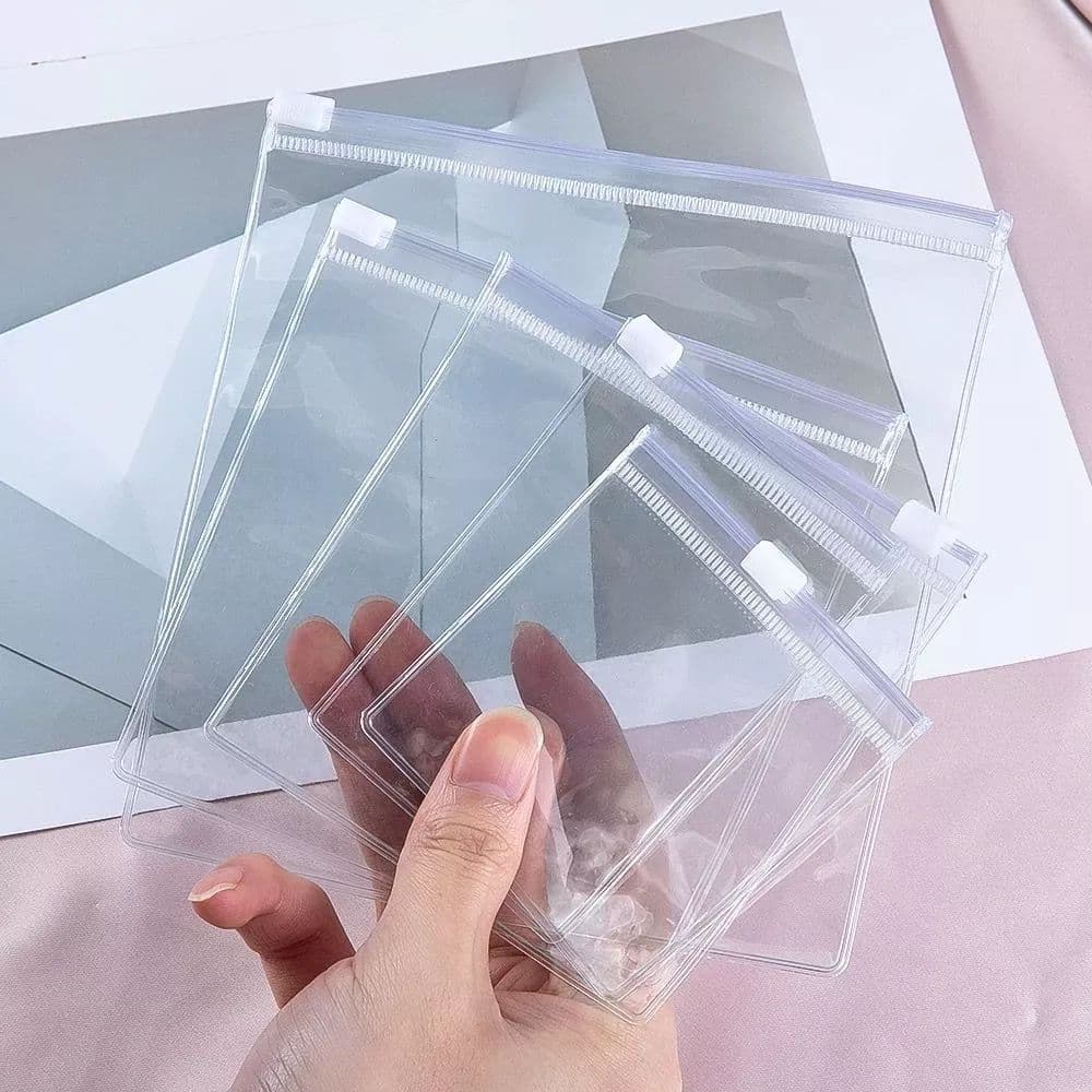 Saco PVC Com Zíper Para Higiene, Manicure, Maquiagem Com 50 Unidades.