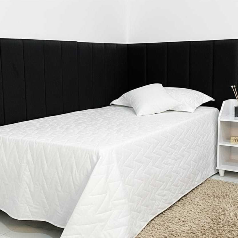Cabeceira Modular Estofada Solteiro em L Kit 15 peças – Envio Rapido