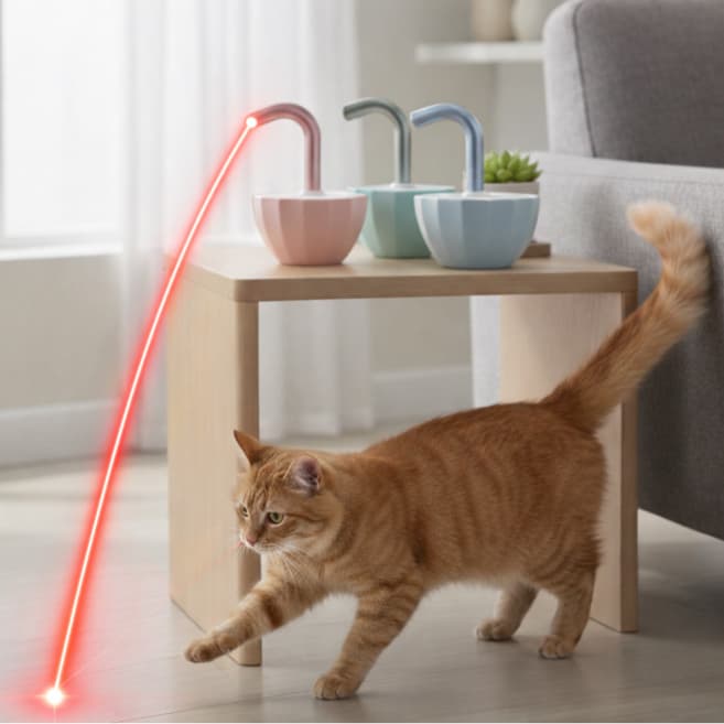 Brinquedo Automático Laser Pet Gato  Anti Estresse Interativo Brincadeiras