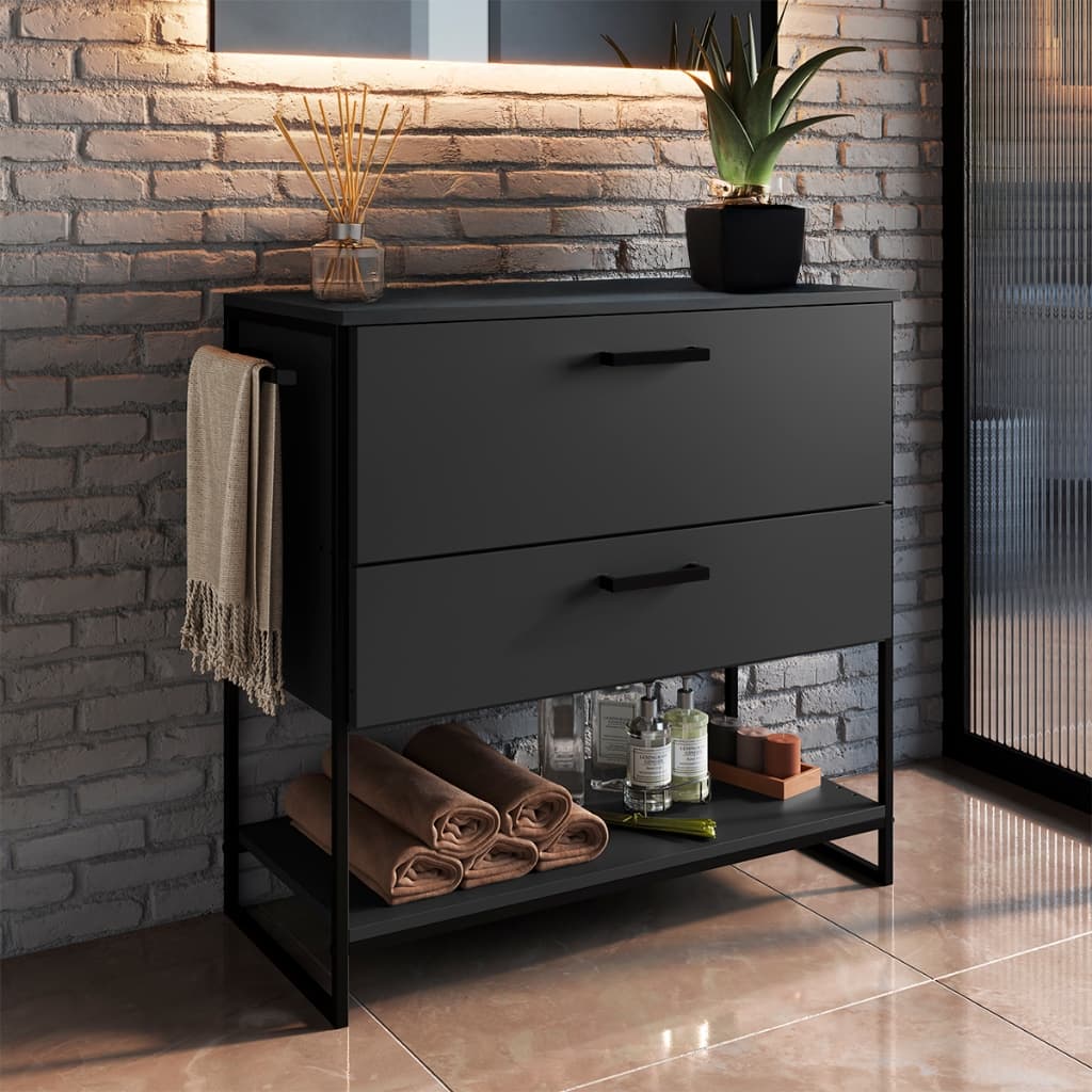 Gabinete Banheiro Industrial com Gaveta e Porta sem Cuba Armário para Lavabo