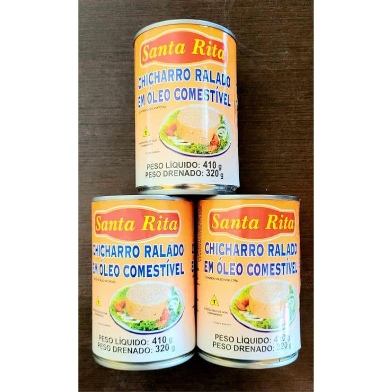 Chicharro Ralado Santa Rita LT 3x410g uni. (3 latas de chicharro Ralado Santa Rita)
