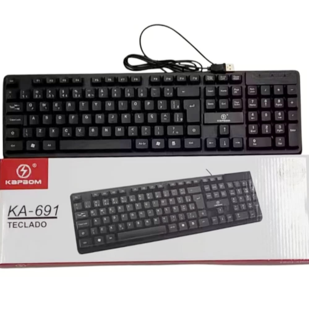 TECLADO COM FIO MENBRANA KAPBOM KA-691