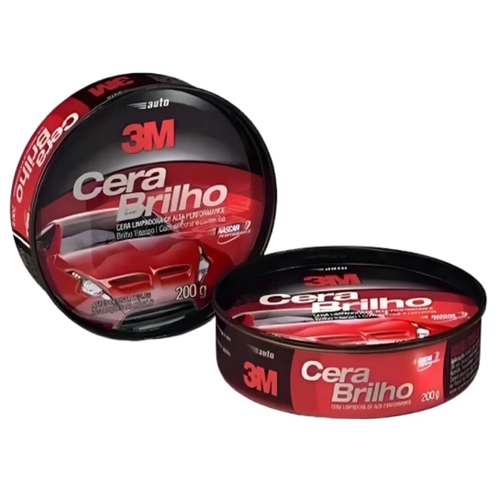 Auto Cera Automotiva Brilho Com Silicone E Carnaúba Lata 200g 3M Limpeza Proteção