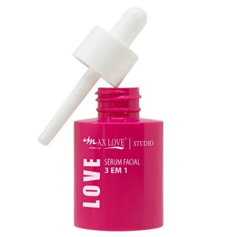 Sérum Facial 3 em 1 Anti Rugas Rosa Mosqueta Ácido Hialurônico e Vitamina C Max love