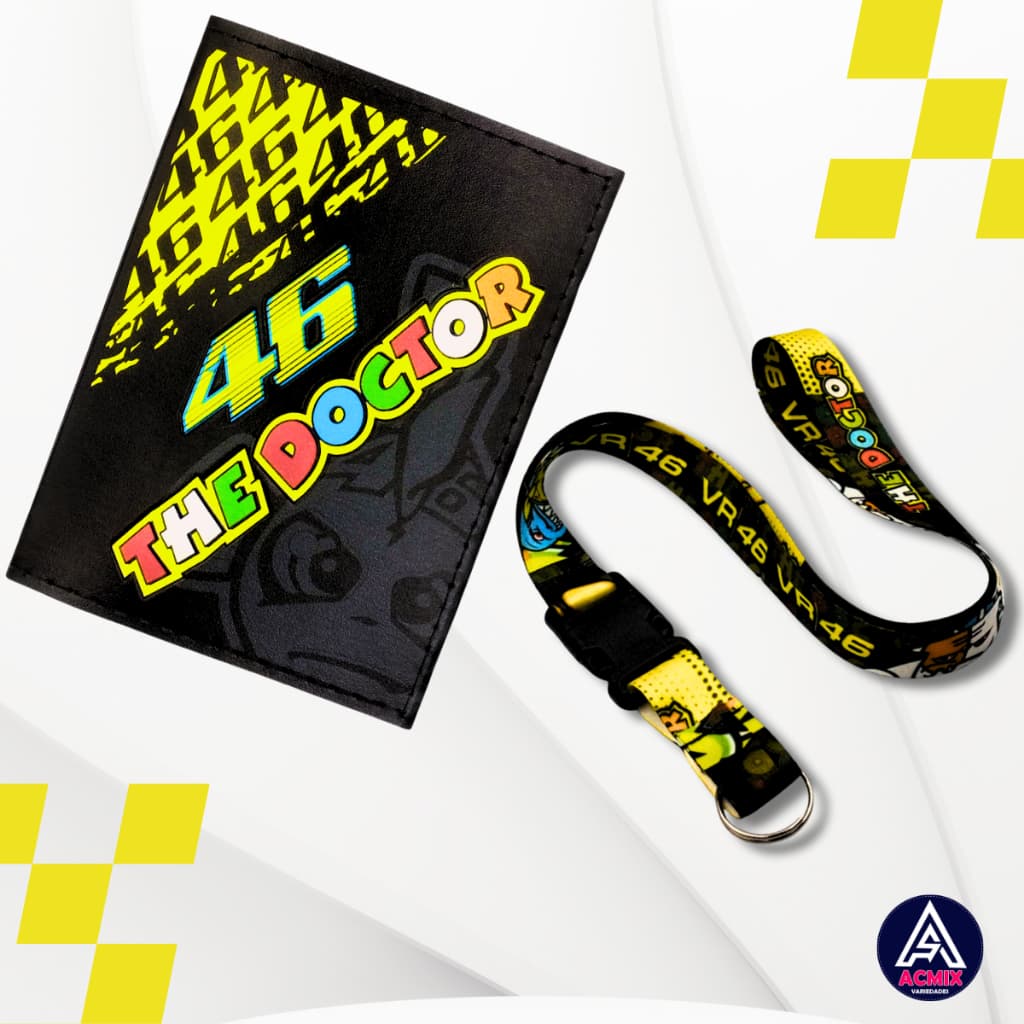Kit Carteira Porta Documentos Moto The Doctor 46 + Cordão Pescoço Engate Rápido The Doctor 46