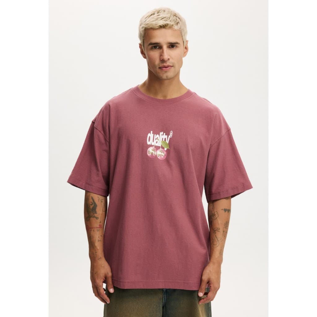 Camiseta - Box Fit Heavy Weight  T-Shirt Cotton On Duality Tam P