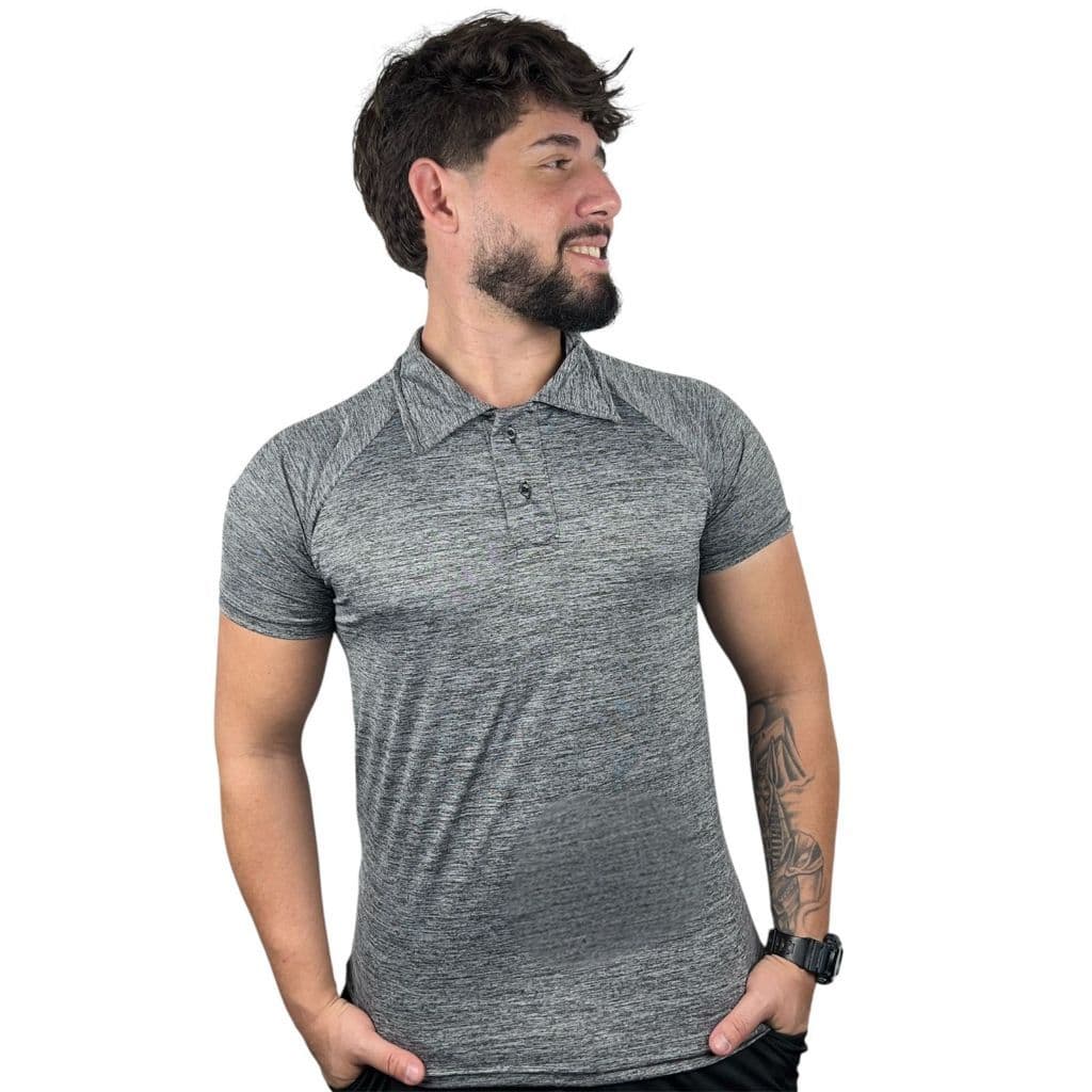 Polo Masculina Dry Fit Academia Camiseta Treino Fitness Casual
