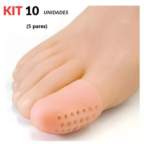 Kit com 1/2 /5 Pares Dedeiras de Silicone Protetor Para Dedo Dedão do Pé