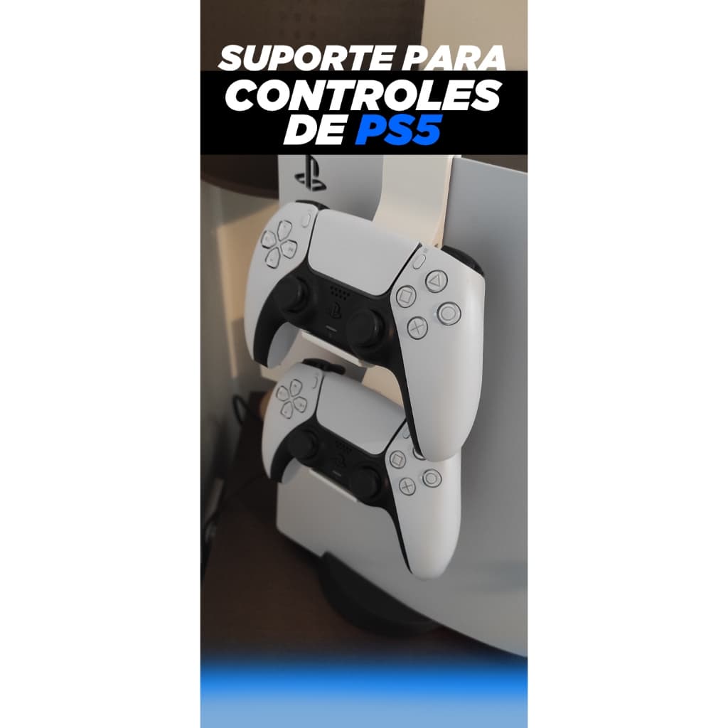 Suporte para Controle PS5 DualSense Organizador Gamer de Mesa em Impressão 3D Base para Controle Playstation 5