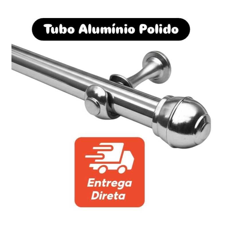 Kit Varão para Cortina 3.00 mts  Cromado 28mm