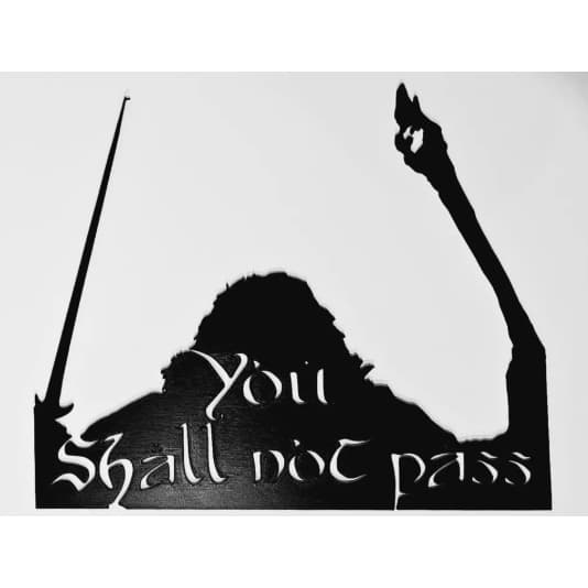 🧙‍♂️⚔️ Você Não Passará! | Arte de Parede 2D – Senhor dos Anéis