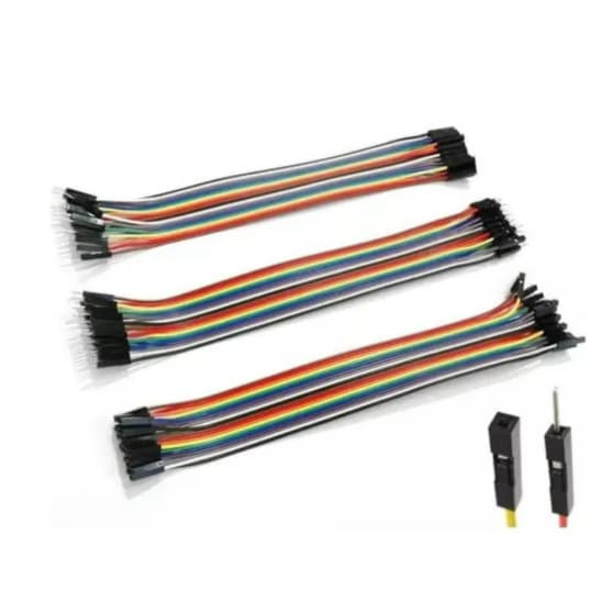 Kit Jumper 30cm 60 Peças Mxf Mxm Fxf Arduino 60 Fios