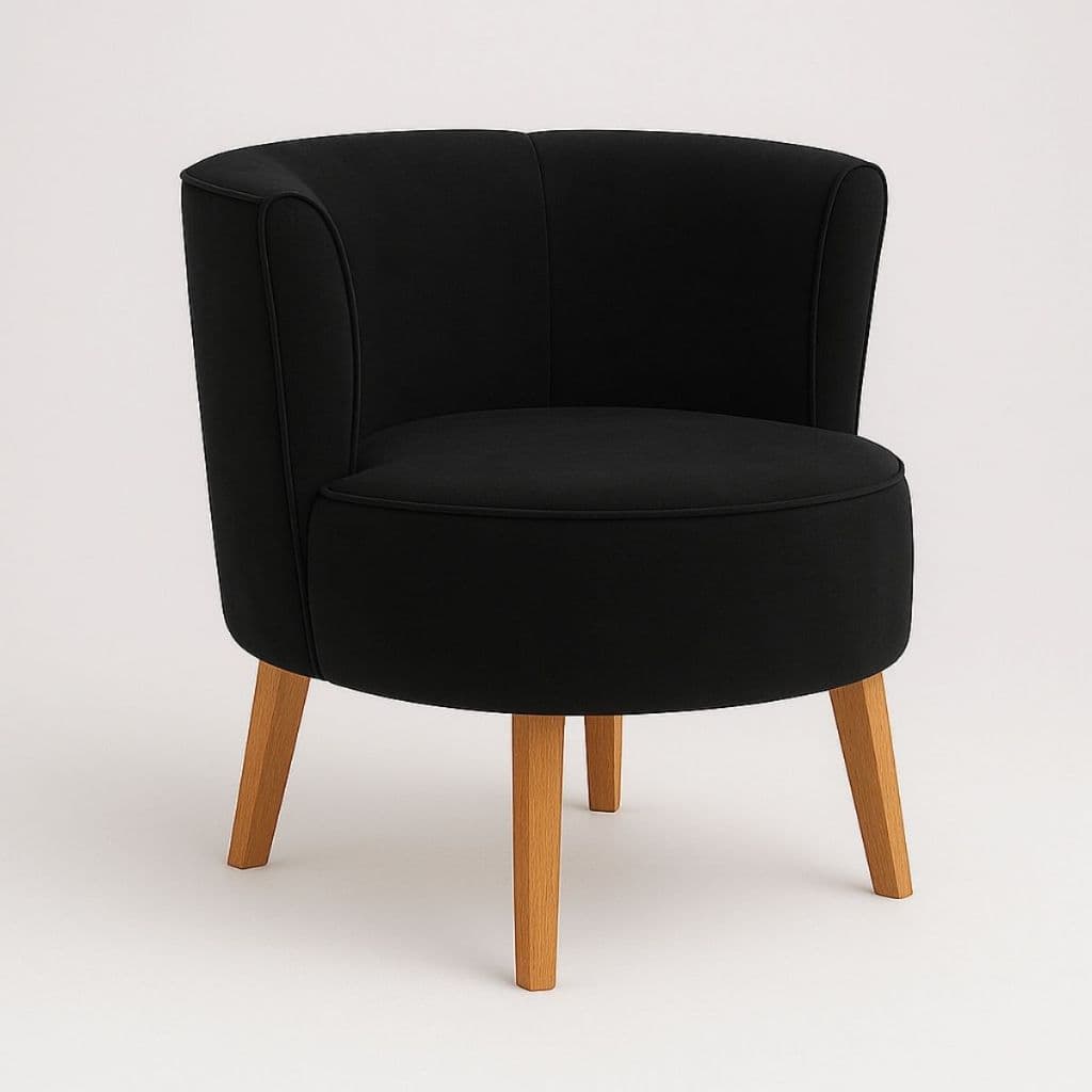Poltrona Macia para Sala de Estar Recepção Confortável Tecido Veludo Resistente Ergonômica