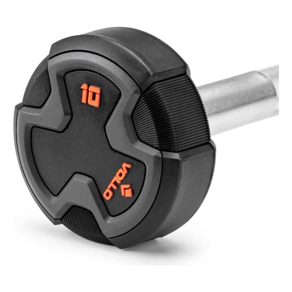Barra Reta Montada Peso 10kg Musculação Academia Vollo