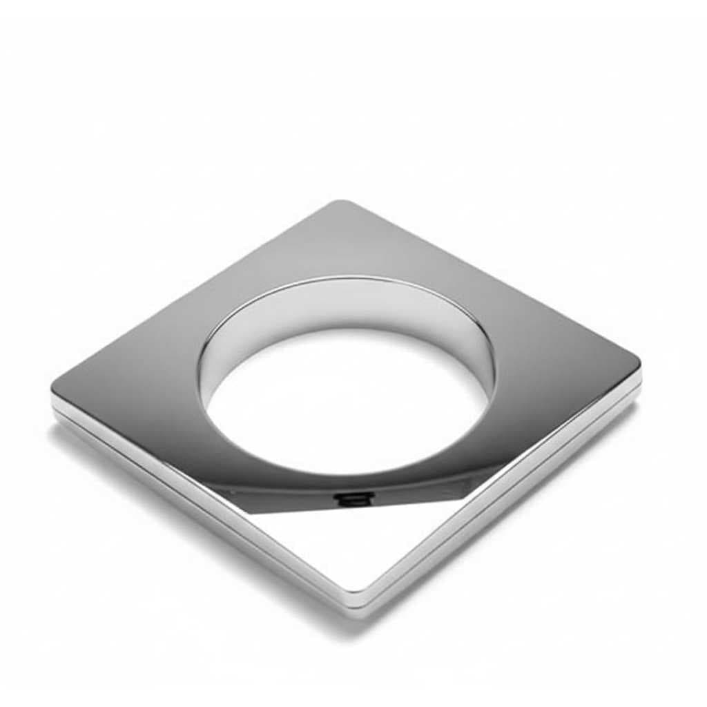 Ilhós para cortinas quadrado 28mm Cromado 50 Peças