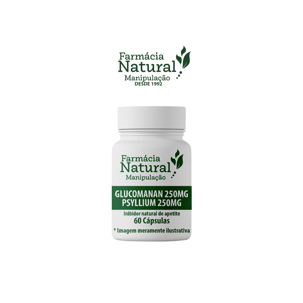 Glucomanan 250mg Psyllium 250mg fibras apetite