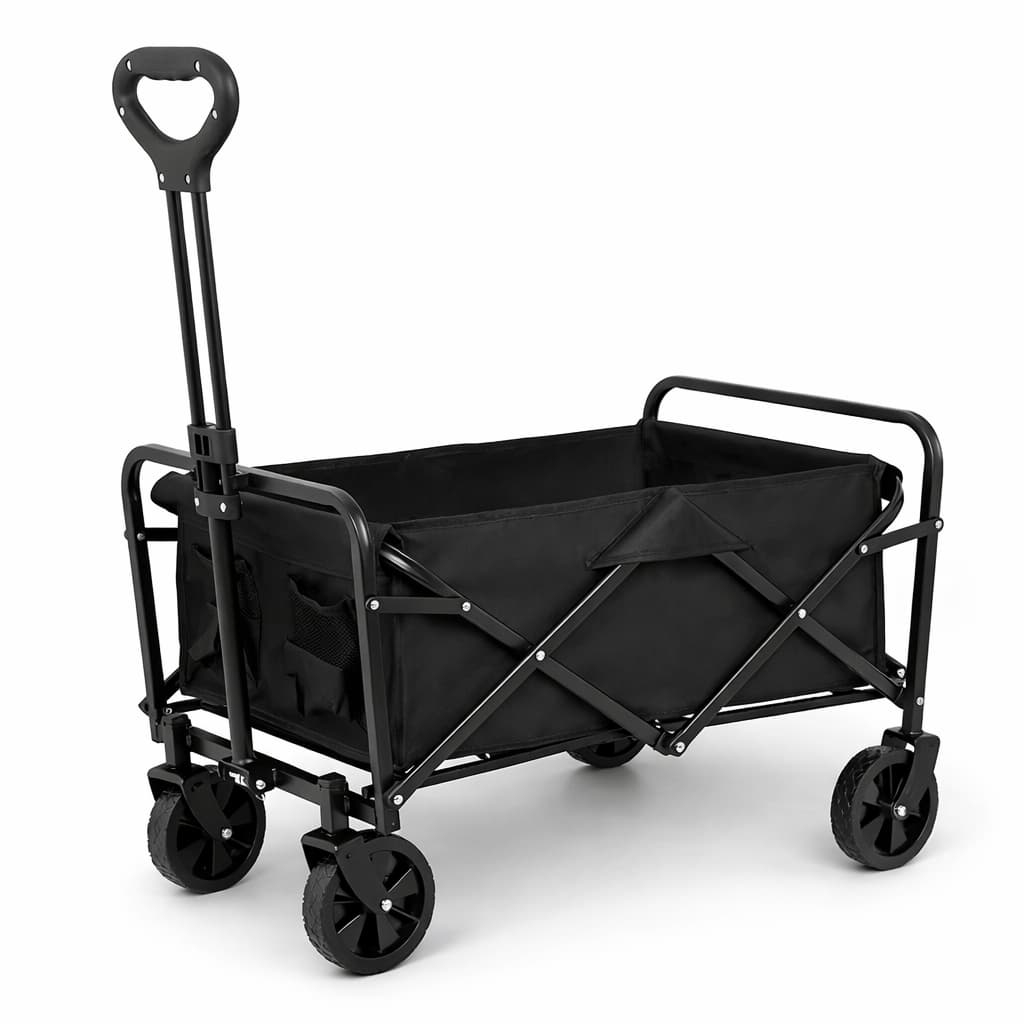 Carrinho Dobrável Camping Carga Praia Resistente 70cm Grande
