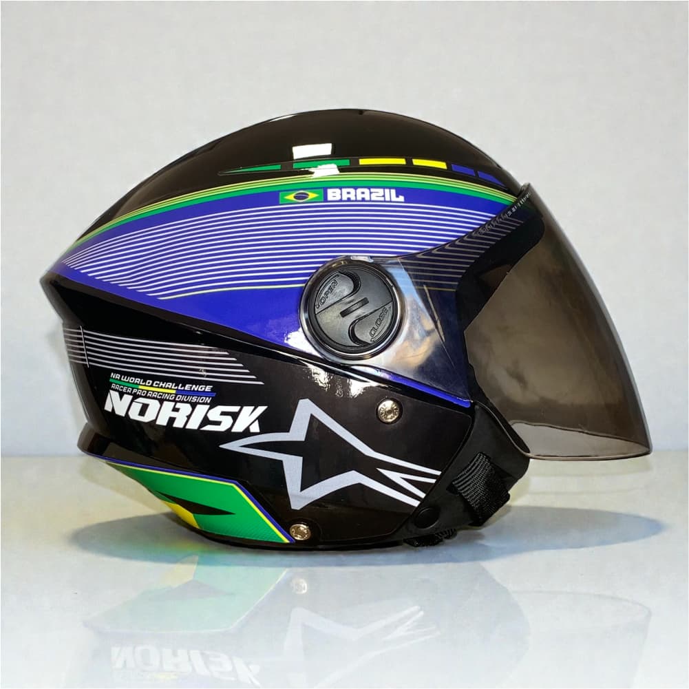 Capacete New Liberty 3 - Personalizado Norisk Neo Grand Prix Brasil