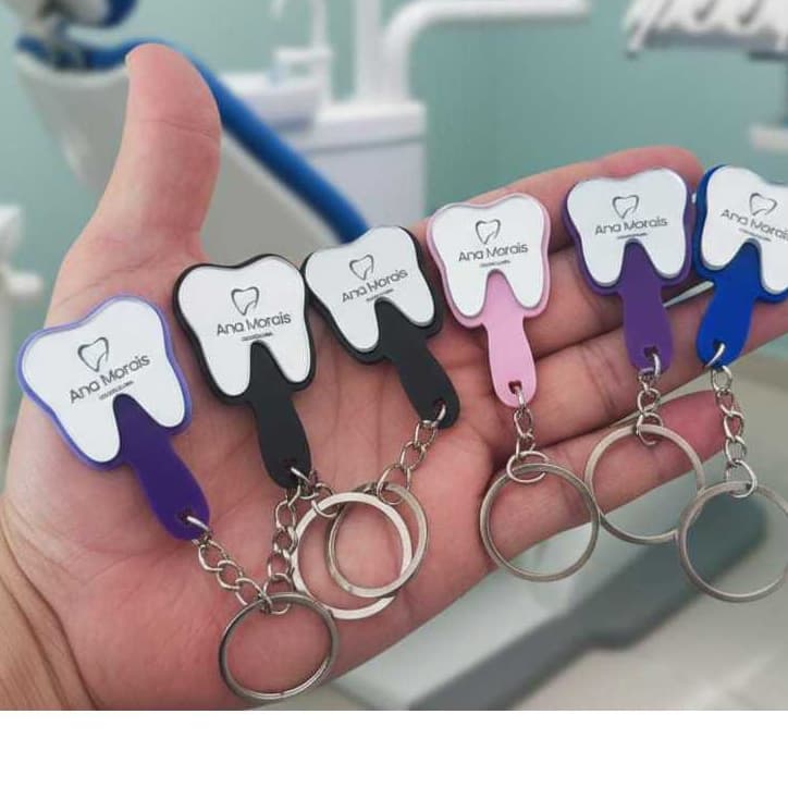 MINI CHAVEIRO  odontológico Personalizado (frente) Mimo LEMBRANCINHAS
