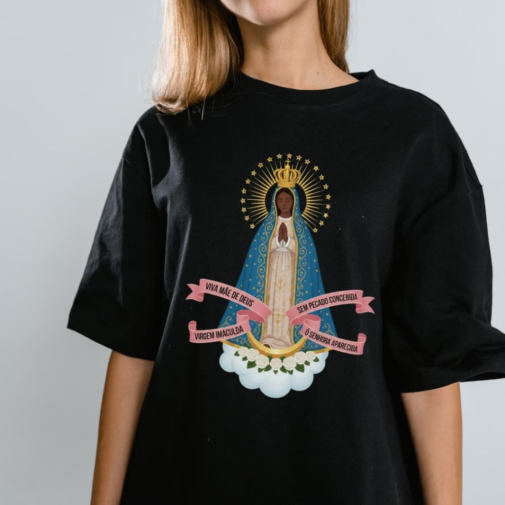 Camiseta Católica Nossa Senhora Aparecida - RUAH – 100% Algodão