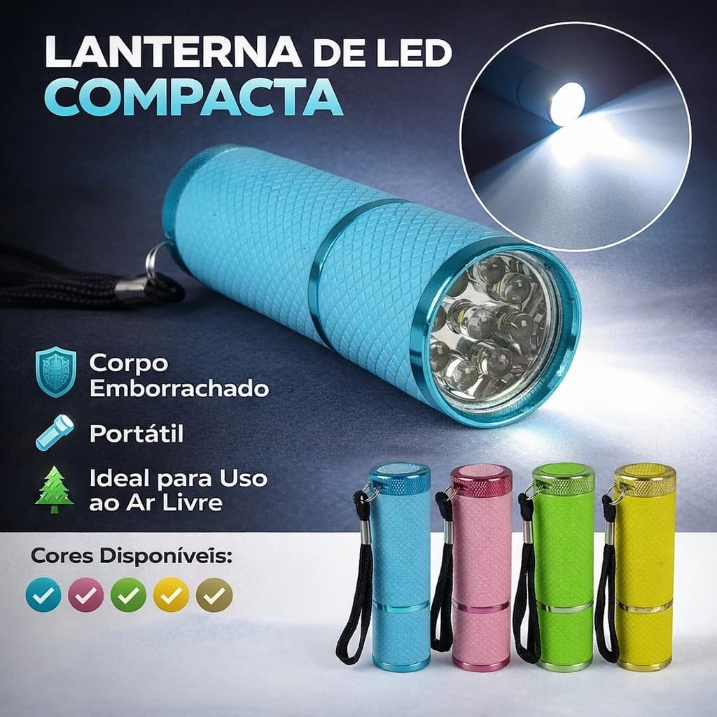 Mini Lanterna Led Tática Portátil Para Uso Ar Livre Trilha Camping