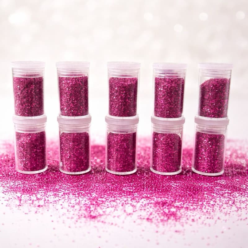 Kit 50 Glitter Rosa Pink Premium – Brilho Intenso para Unhas, Artesanato, Carnaval e Decoração Rosa