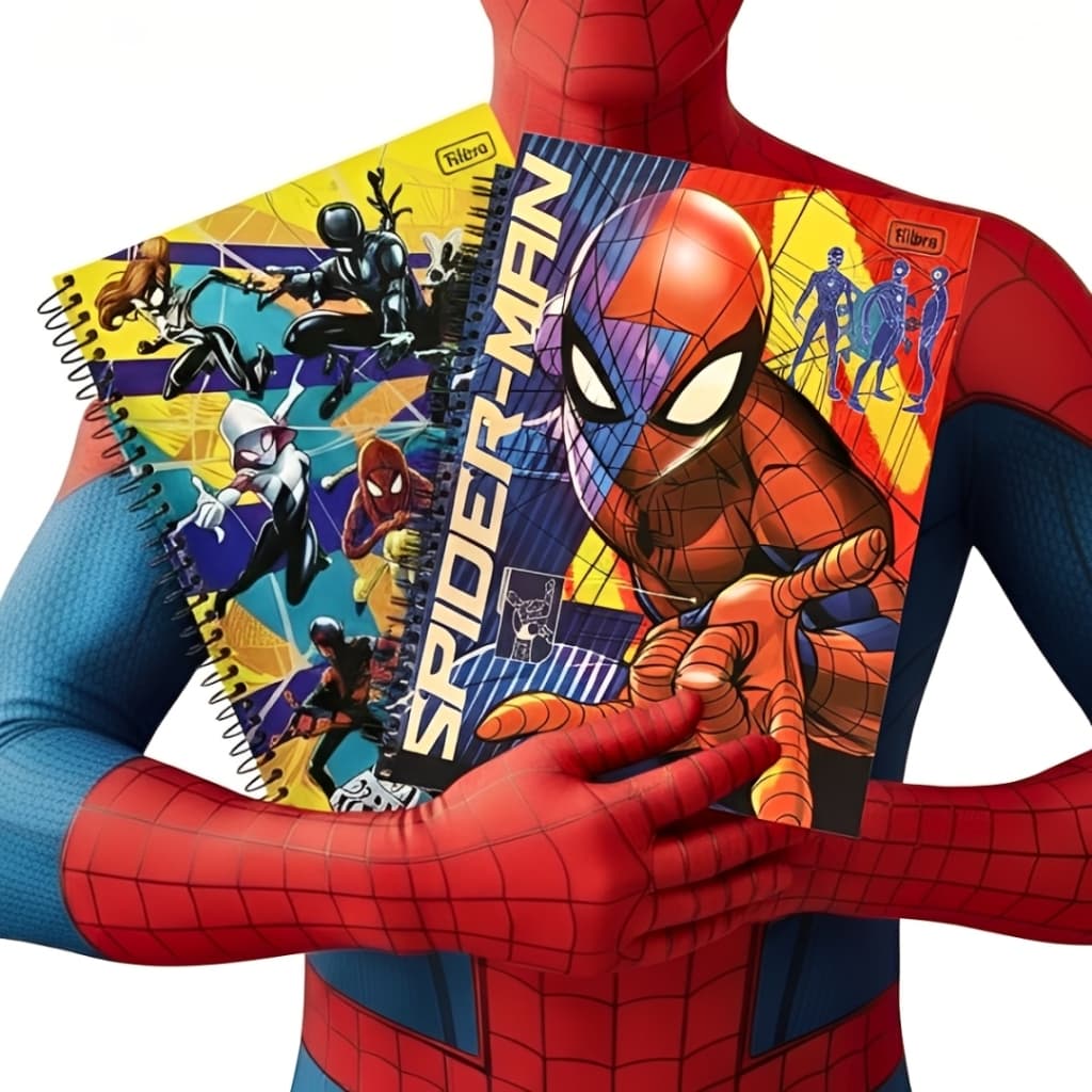 Caderno Spider-Man Homem Aranha 1 Materia Capa Dura 80 Folhas  Tilibra