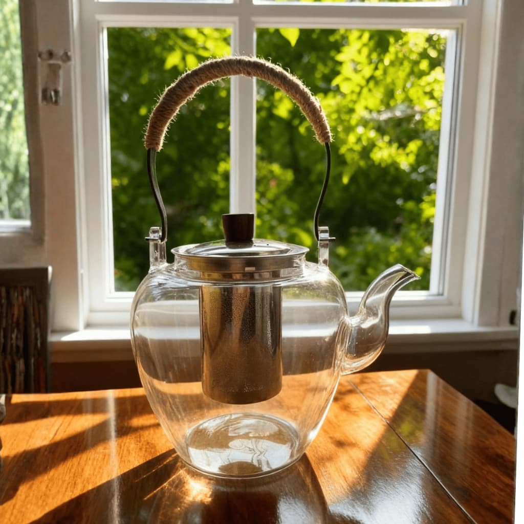 Bule de Vidro Borossilicato 1150ml – Resistente ao Calor, Elegante para Chá e Infusões