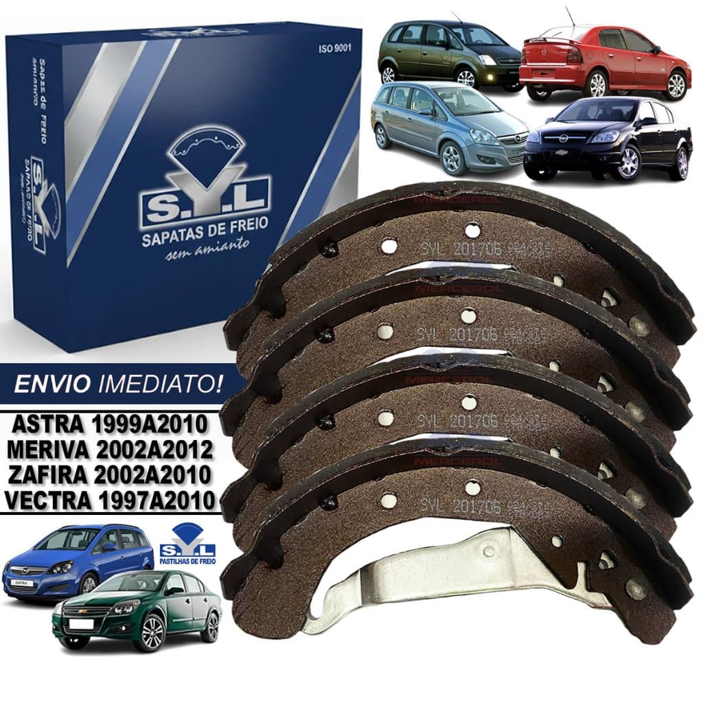 Sapata Lona Freio Traseira Astra/Vectra/Zafira/Meriva/Montana 1999/.. Novo com nfc