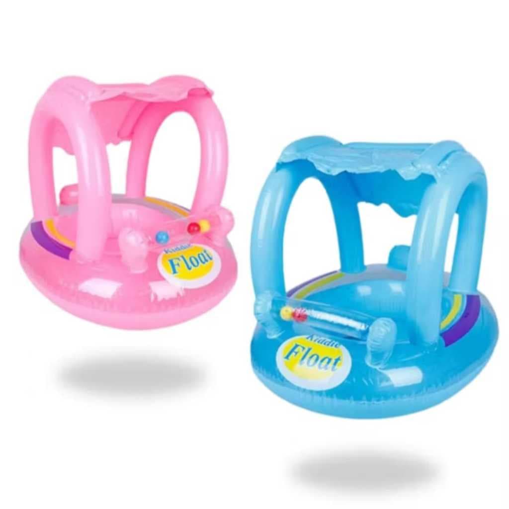 Boia bote coberto infantil inflável piscina boia com proteção para bebê