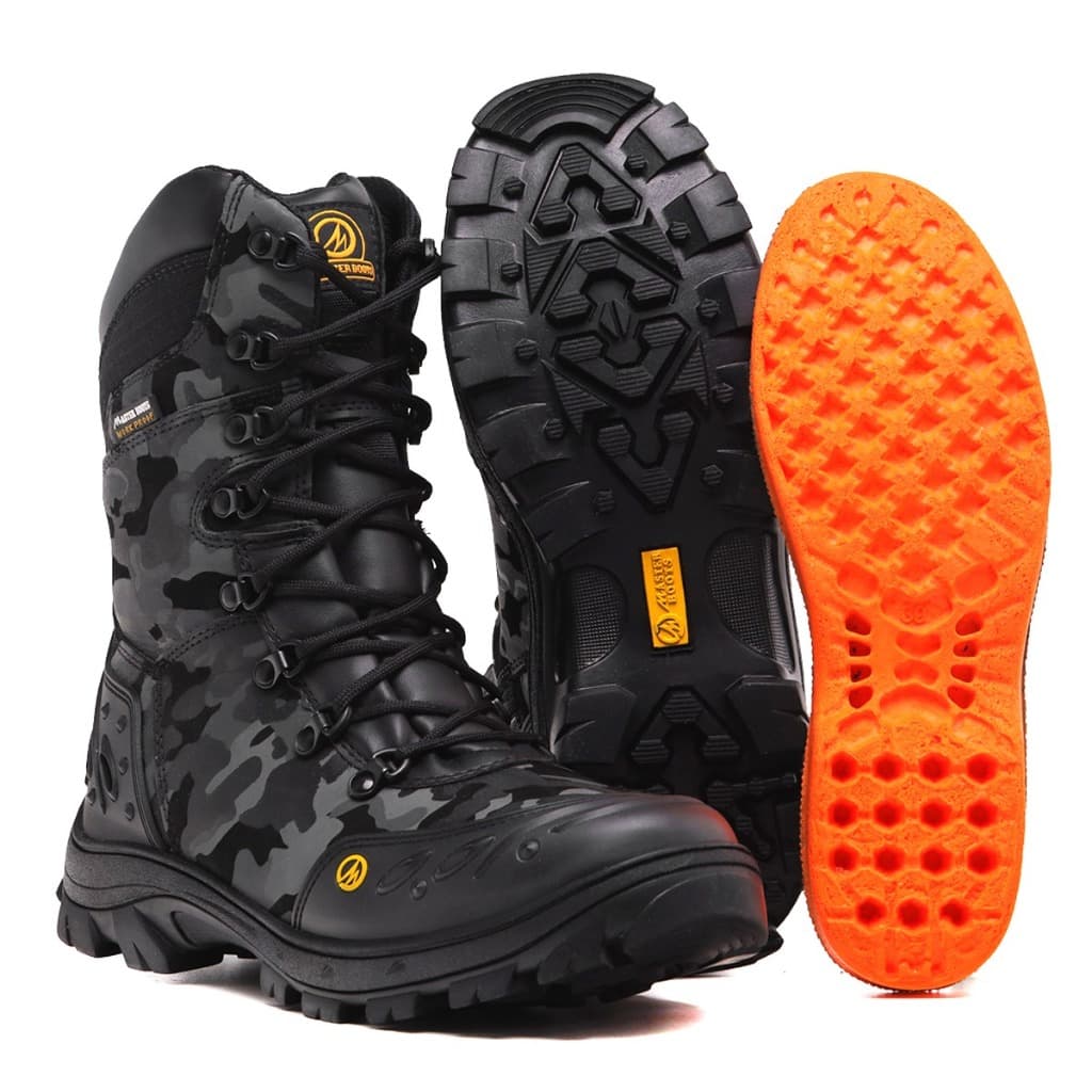 Bota Coturno Soldier MasterBoots Palmilha Em Gel Zíper Lateral
