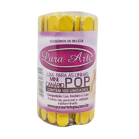 Lixa para Unhas Mini Canário Profissional – Pacote com 100 Unidades
