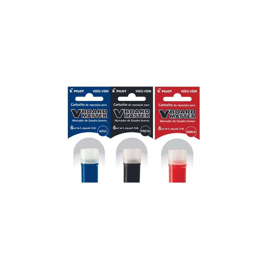 REFIL CANETA QUADRO BRANCO PILOT KIT 3 CORES