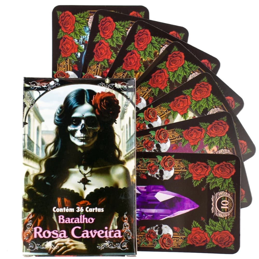 Baralho Tarot Rosa Caveir@ Tarô