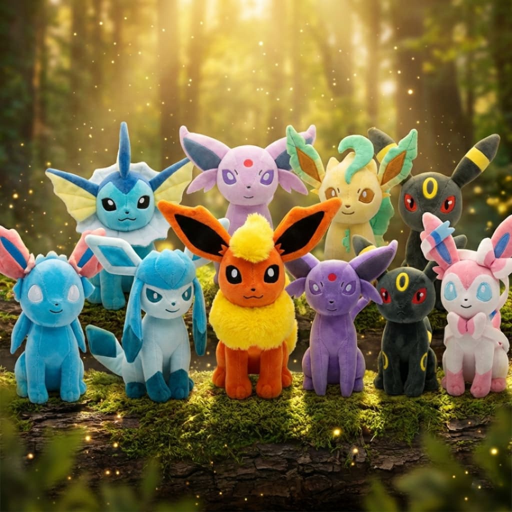Pelúcia Pokémon Evoluções Da Eevee 20cm | Eeveelutions Sylveon Umbreon Espeon Macia Antialérgica