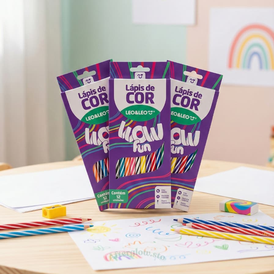 Lapis De Cor Redondo Leo&Leo Wow Fun 12 Cores