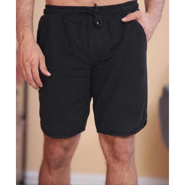 Bermuda Short Masculina Tecido sarja Brim Com elastico na cintura